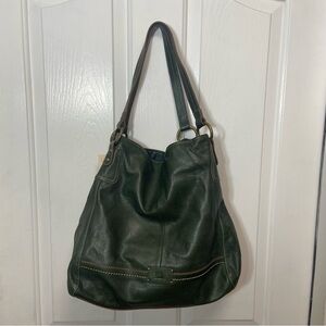 NWT THE SAK / The Ashbury Hunter Green Leather Hobo Slouch Tote Bag #103299